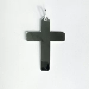 Pingente Liso Cruz Chapa 4,6cm x 3,2cm